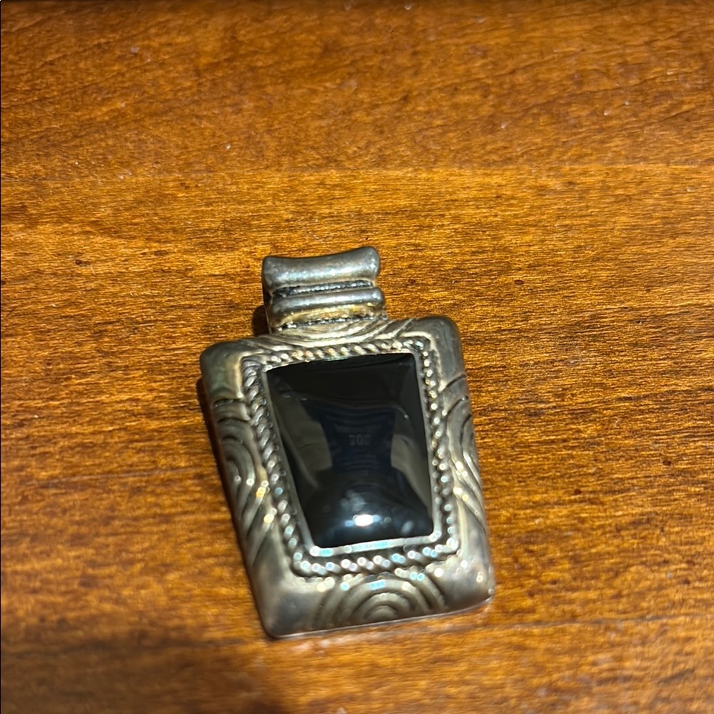 Vintage Style Black and silver Pendant